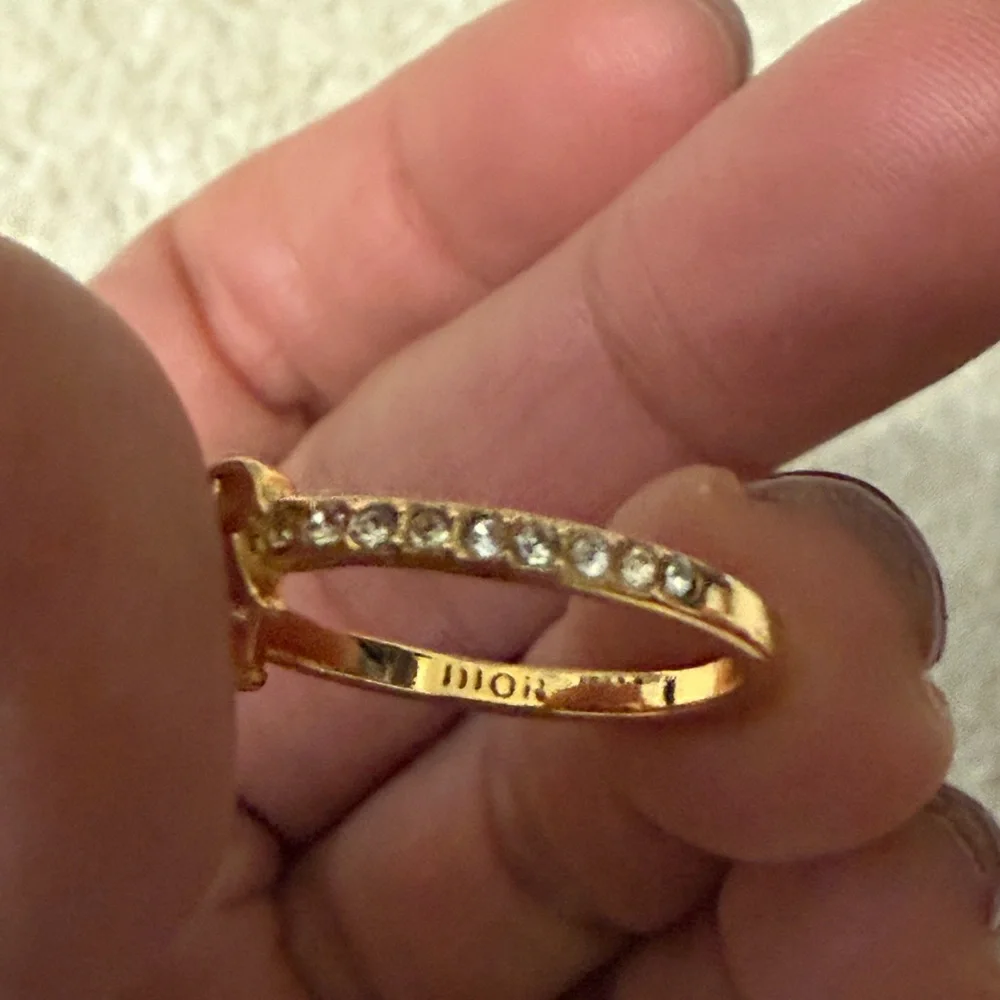 Dior Gold Logo Ring for Women - Picture 5 of 7
